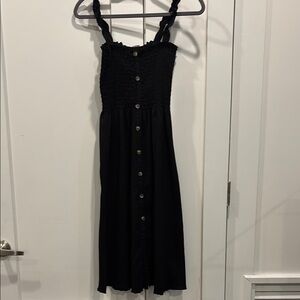 H&M Black Sleeveless Midi Sundress